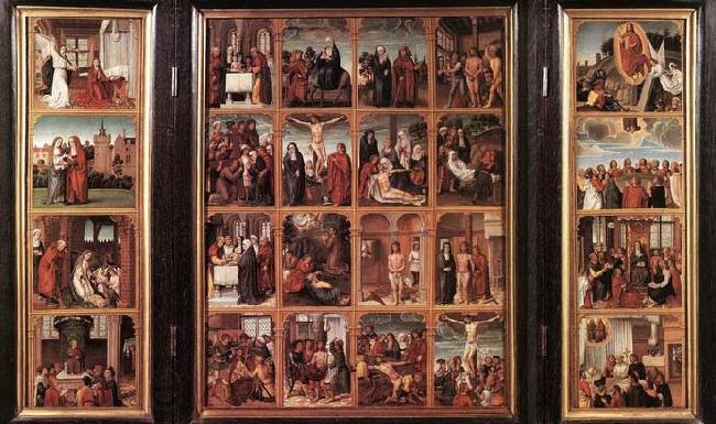 unknow artist Triptych with Scenes from the Life of Christ Germany oil painting art
